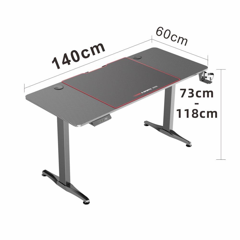 Ergonomic Height Adjustable Gaming Desk with Electric Lift