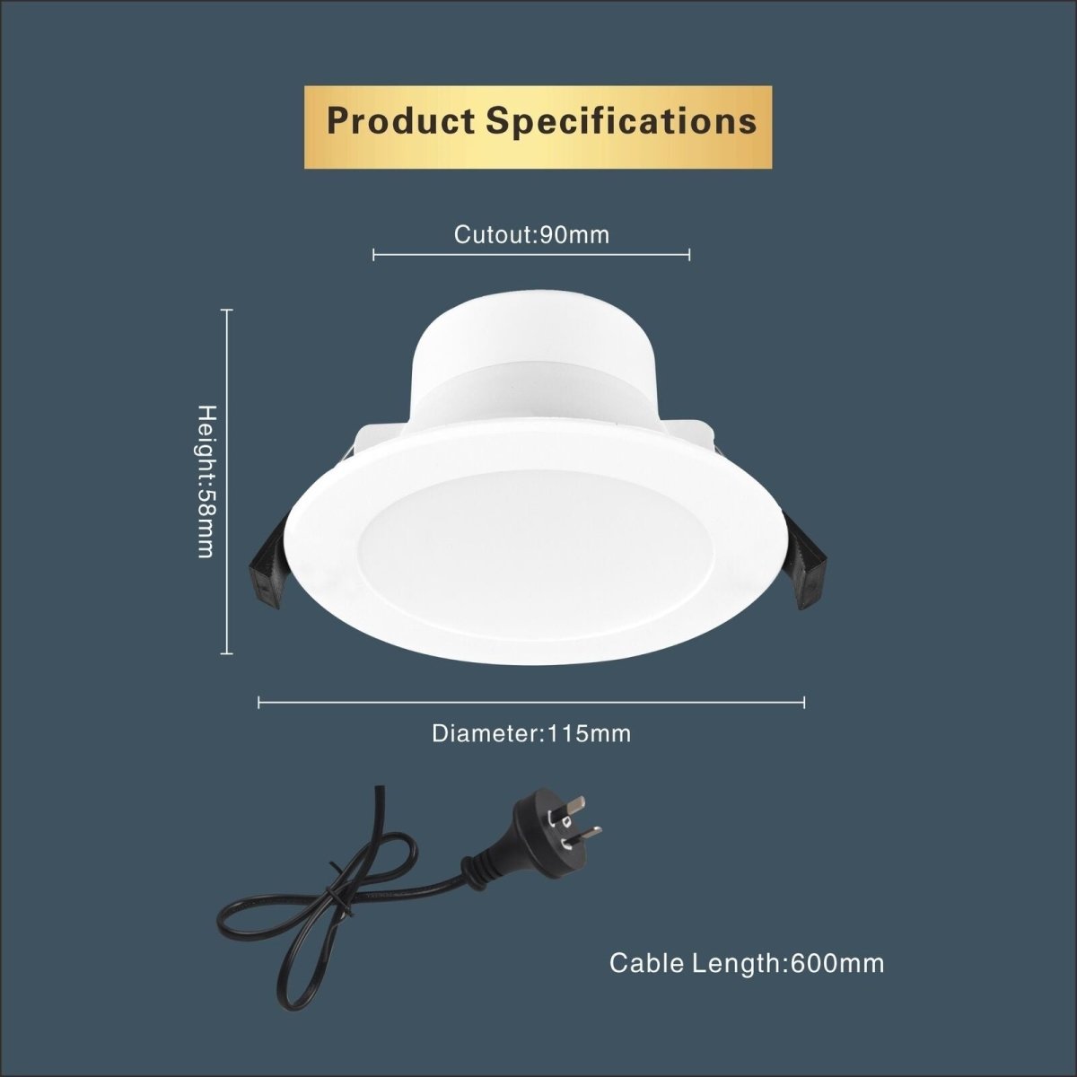 Ultra Slim Radar Sensor LED Downlight 90mm 10W Tri-Color