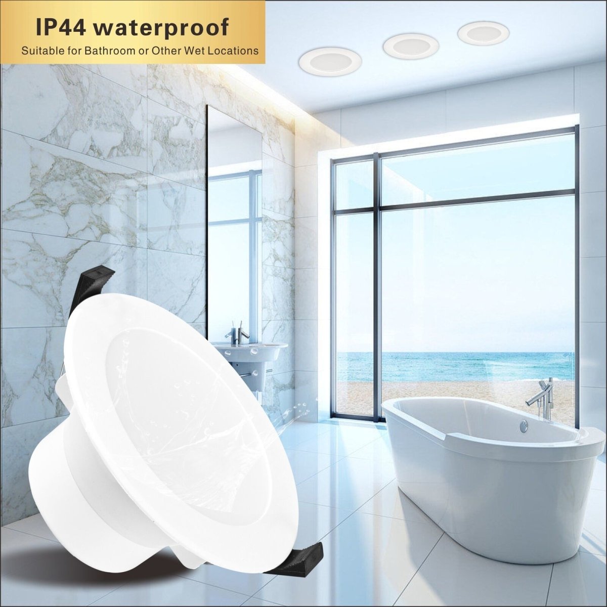 Ultra Slim Radar Sensor LED Downlight 90mm 10W Tri-Color