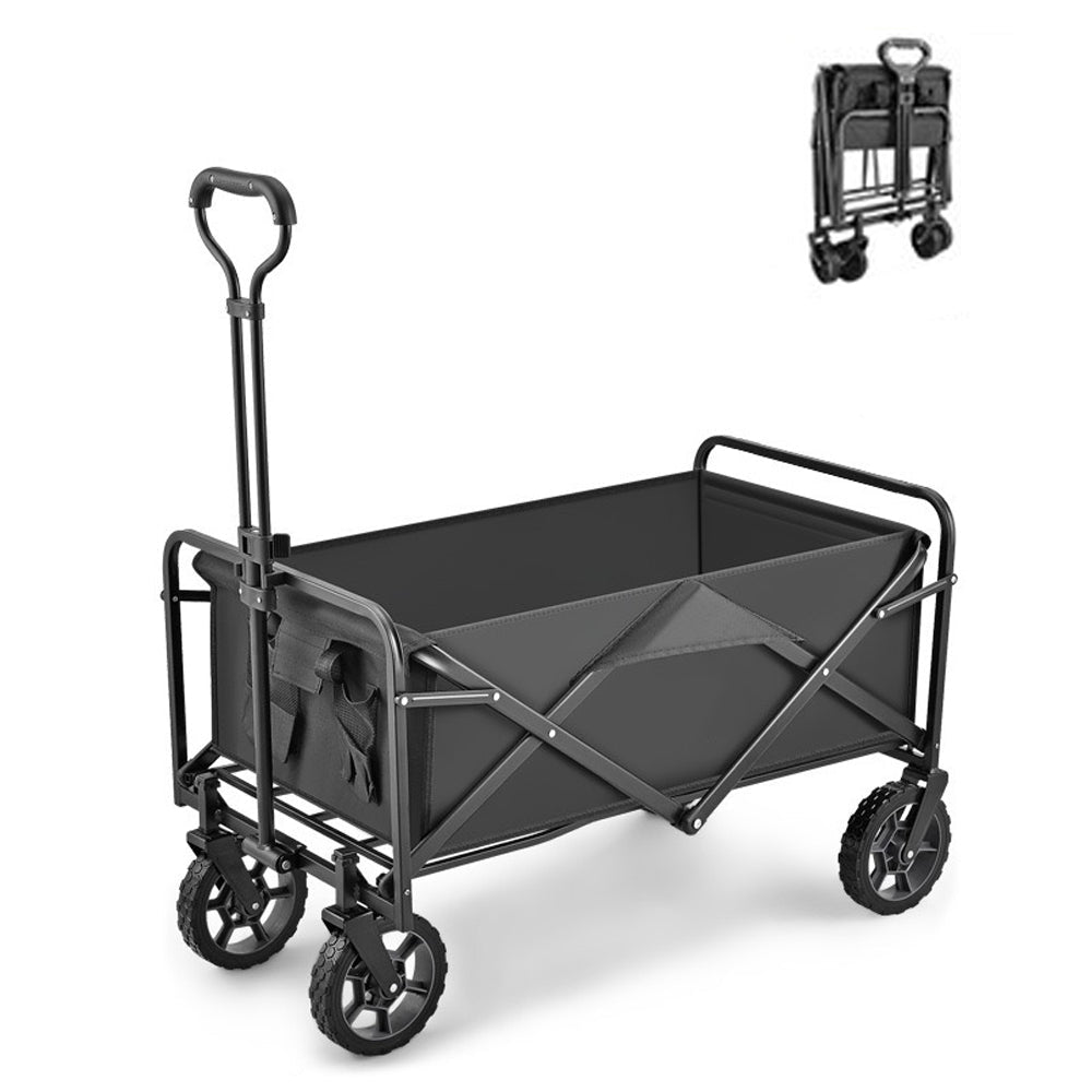 All-Terrain Folding Beach Wagon 5" Rubber Wheels, 50kg Capacity