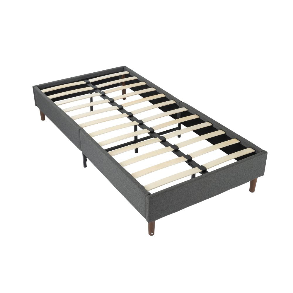 Bed Frame Mattress Foundation Dark Grey – Double