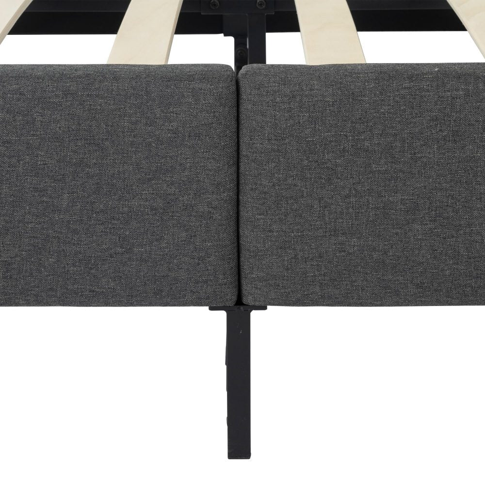 Bed Frame Mattress Foundation Dark Grey – Double