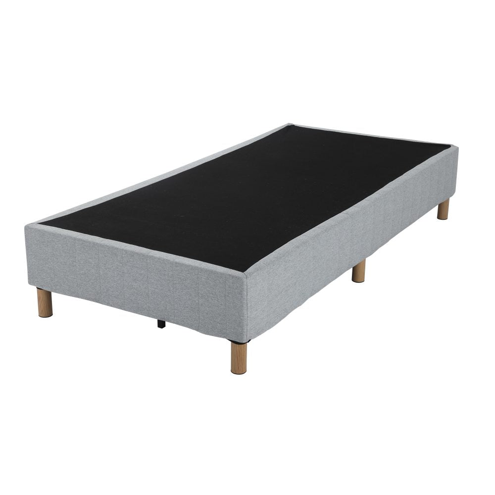 Metal Bedframe Mattress Foundation Light Grey – Single