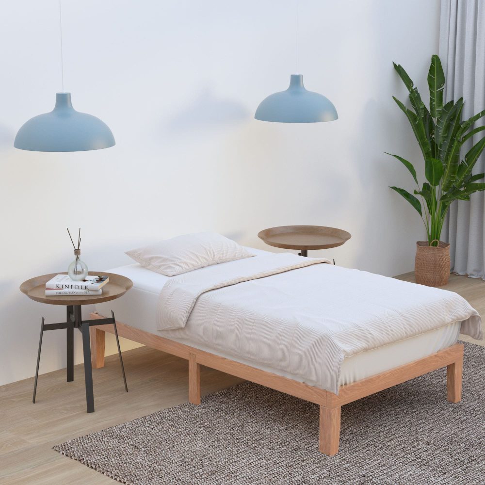 Durable Wooden Bed Frame, Modern Design, Single Size