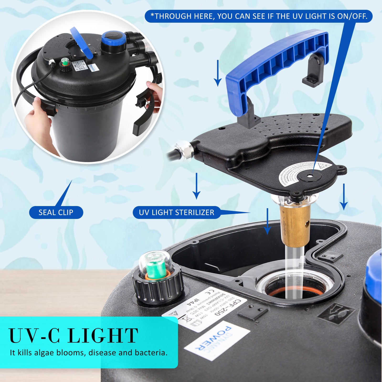 High Efficiency Aquarium Pond UV Filter & Water Pump Set