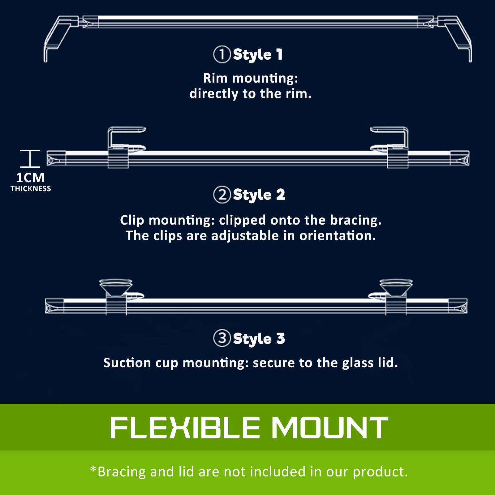 70L Starfire Glass Aquarium Set, LED Light, Filter - Dynamic Power