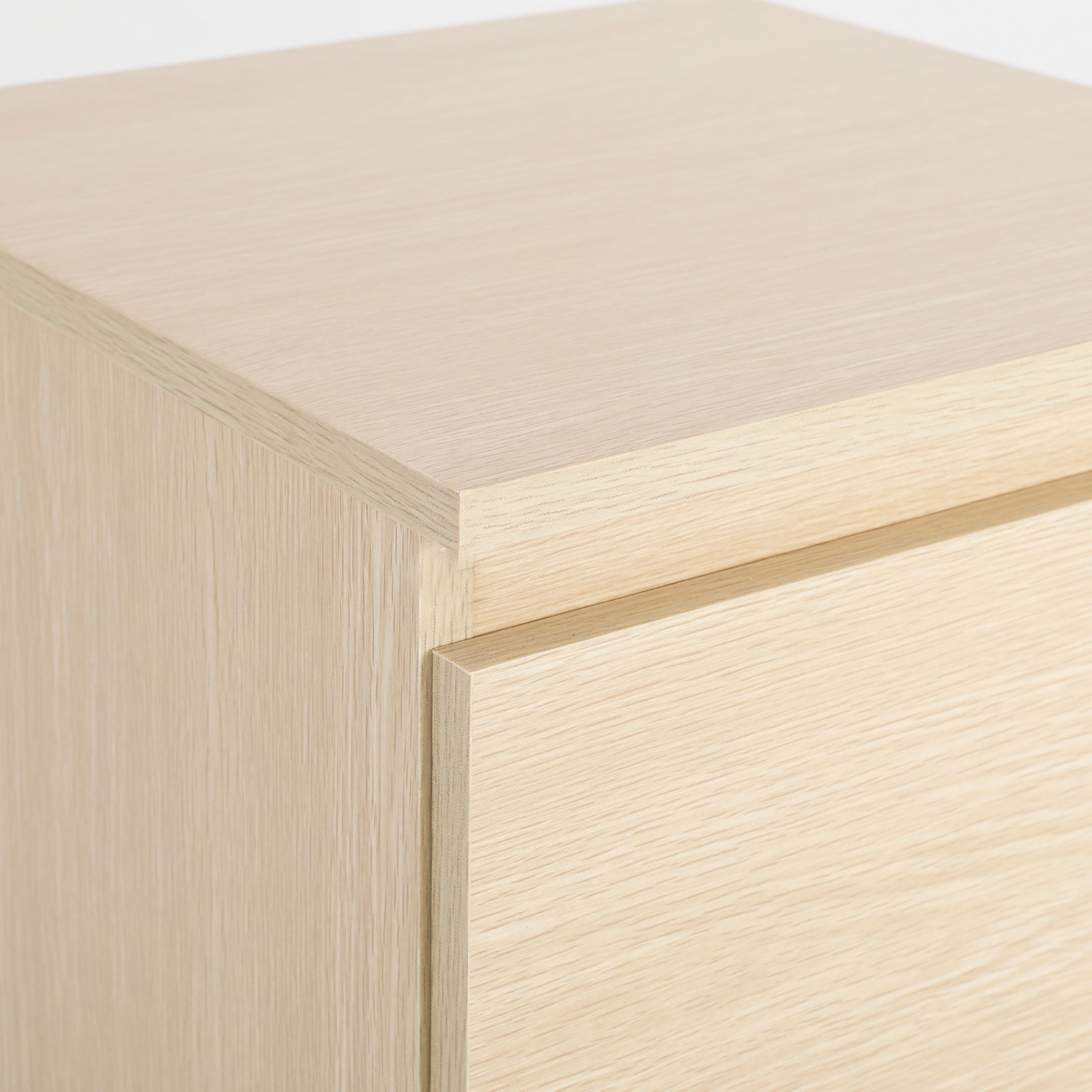 Oak 2 Drawer Bedside Table, E1 MDF, Melamine Finish - La Bella