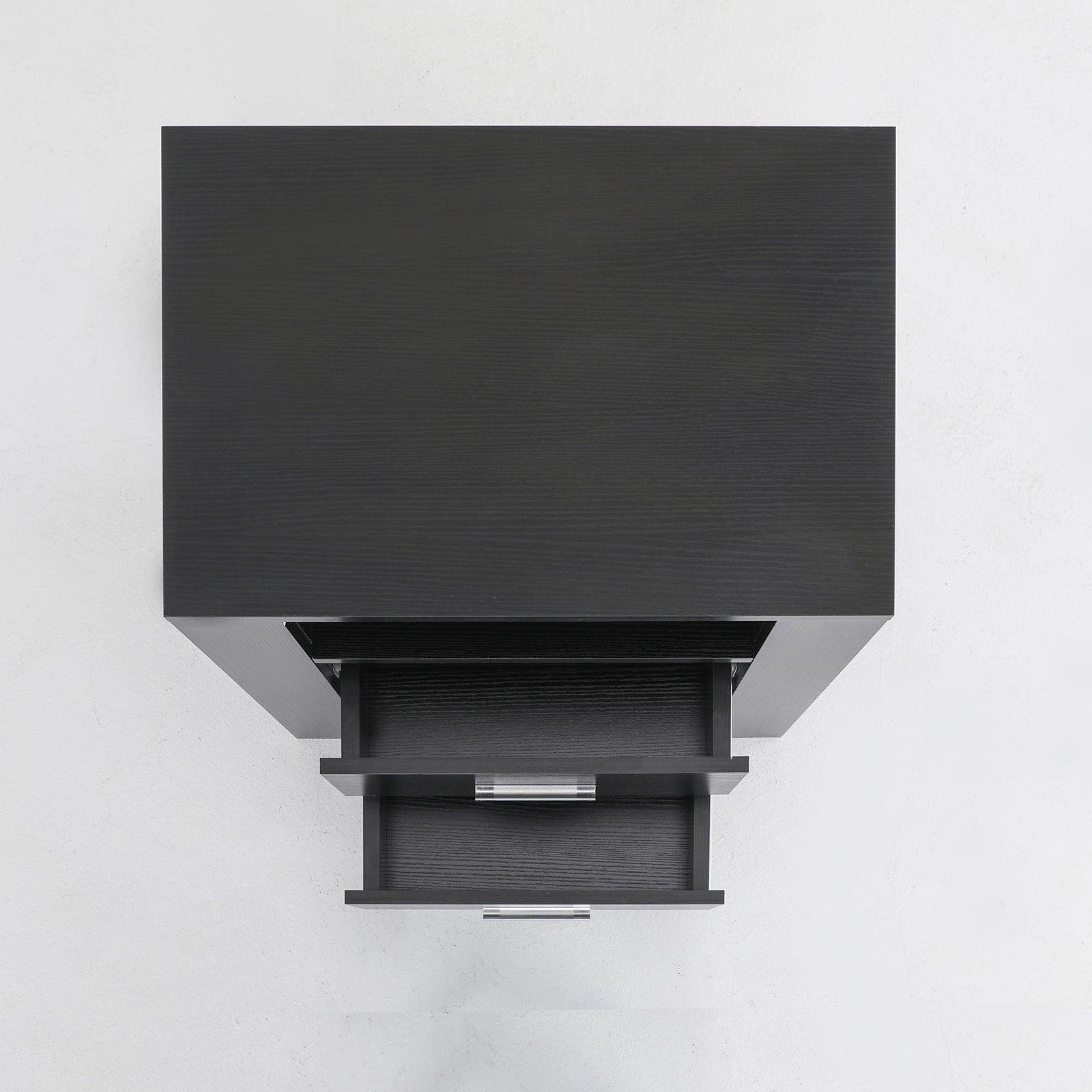 Black Nightstand with Drawers & Shelf, E1 MDF Bedside Table - La Bella