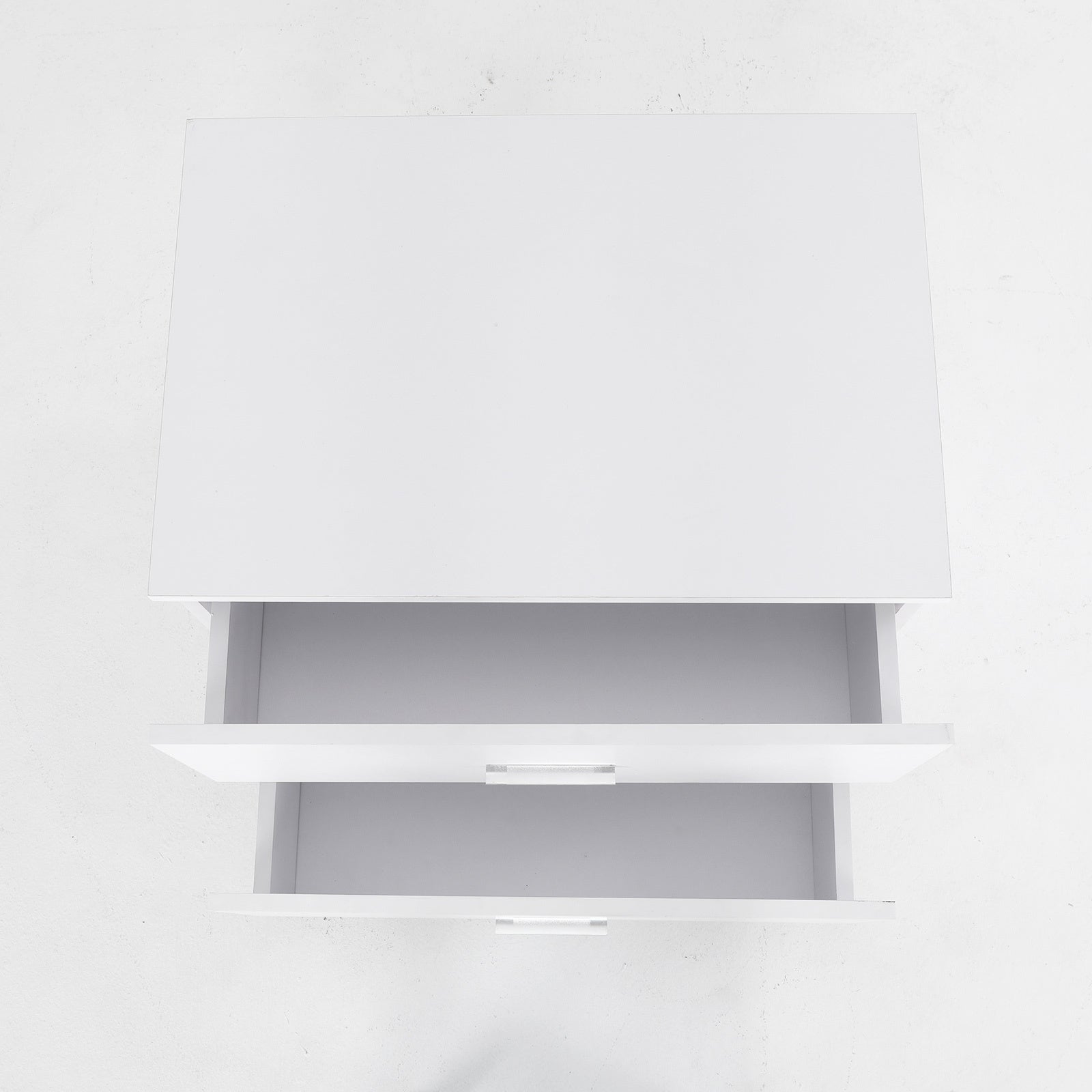 2X White Bedside Tables, 2 Drawers, E1 MDF, Anti-Rust La Bella