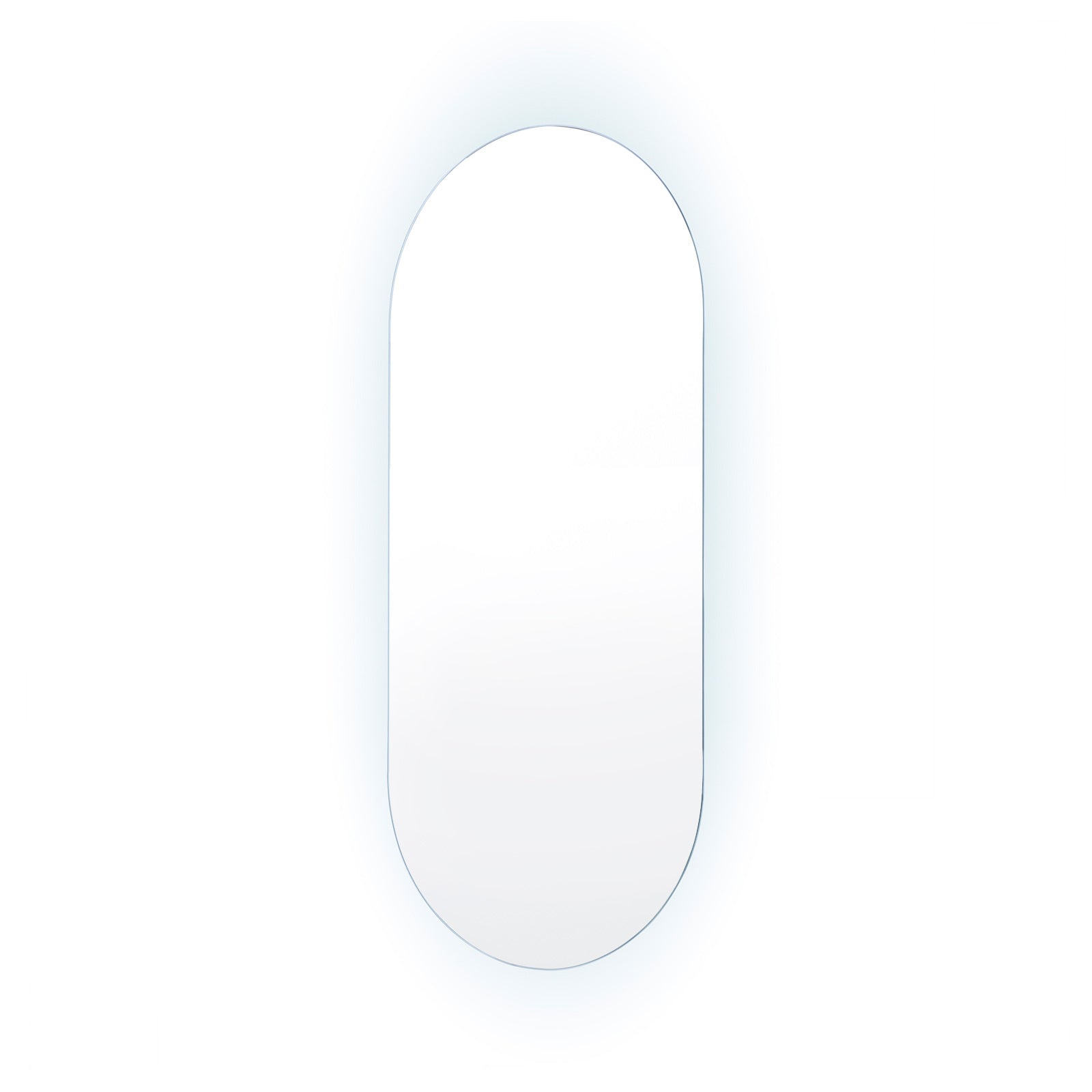 Anti-Fog LED Oval Wall Mirror, Frameless, Waterproof, 45x100cm La Bella