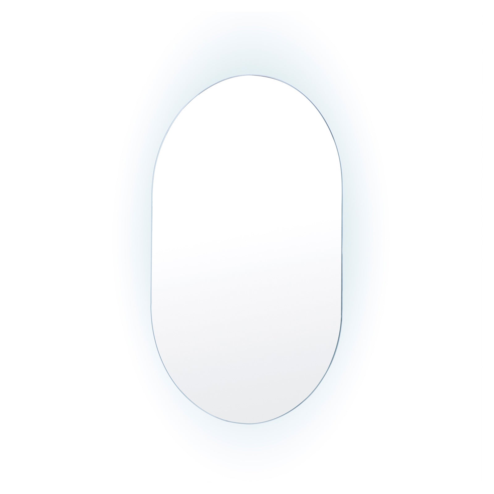 LED Wall Mirror Oval Anti-Fog Bathroom 50x75cm