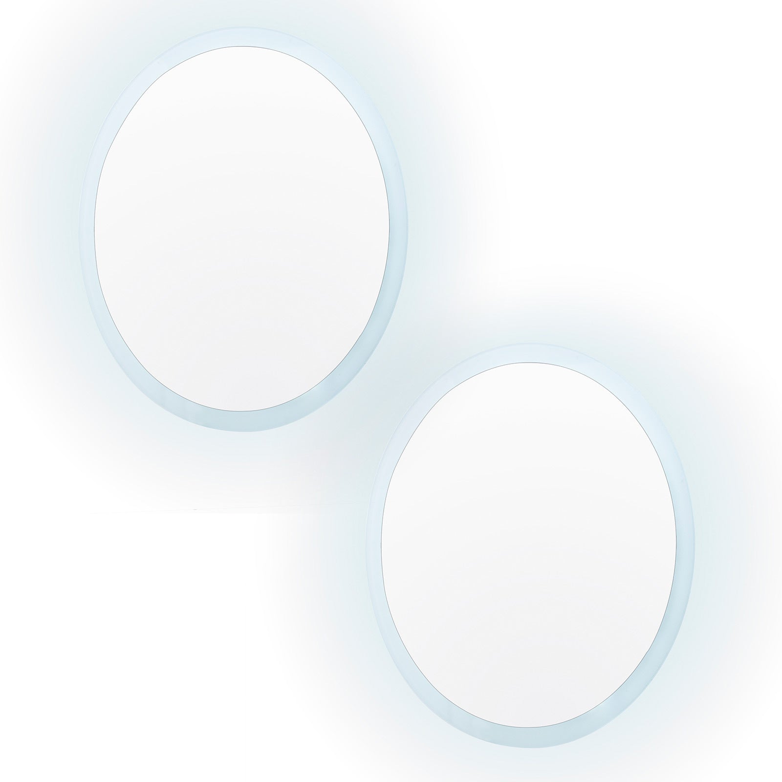 Touch Anti-Fog LED Round Mirrors, Waterproof, Set of 2 - La Bella