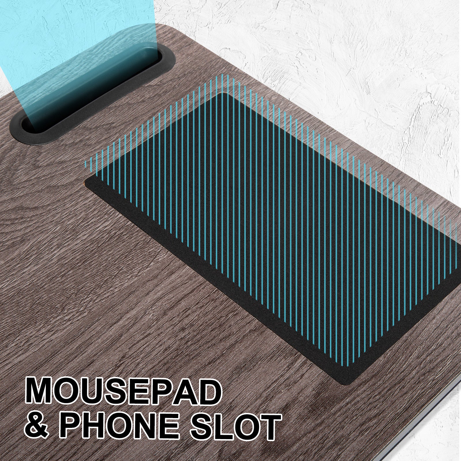 Cushioned Lap Desk Laptop Stand with Mousepad & Slots KANDOKA