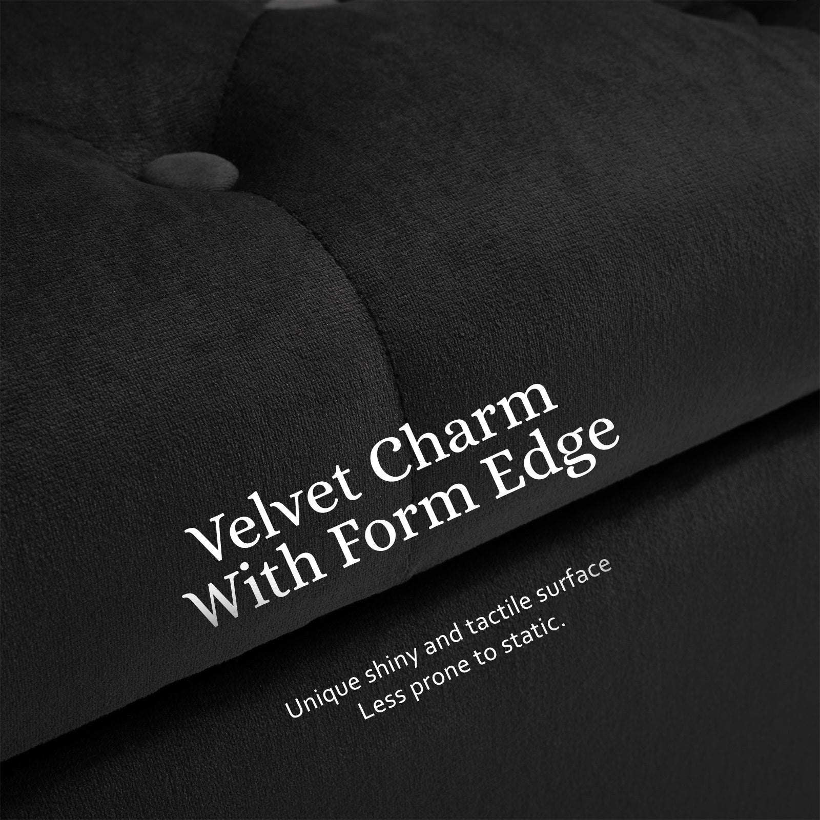 Velvet Ottoman Storage Bench 132cm Tufted Lift Lid - La Bella