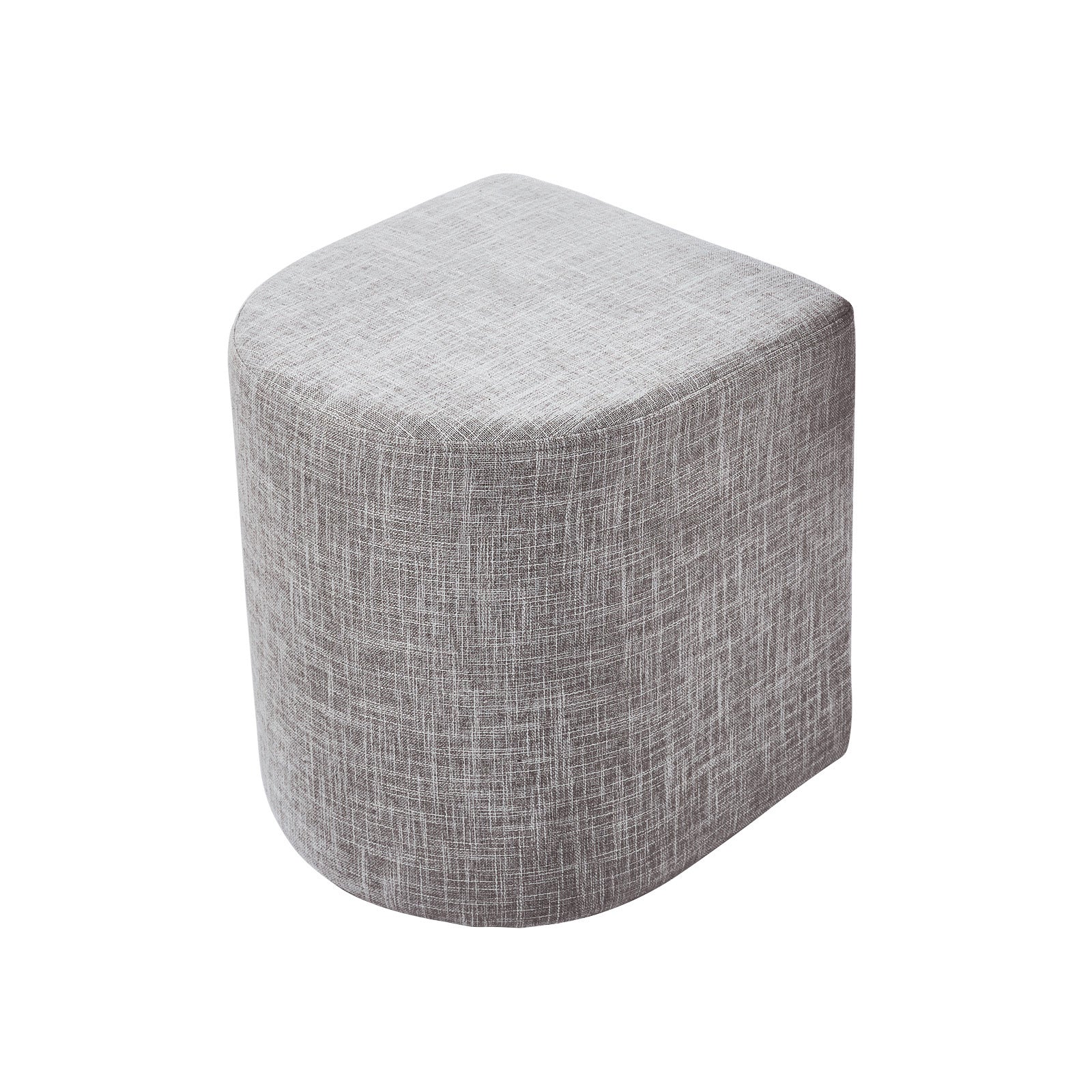 Dark Grey Linen Fabric Ottoman Stool, Anti-Scratch, 150kg - La Bella