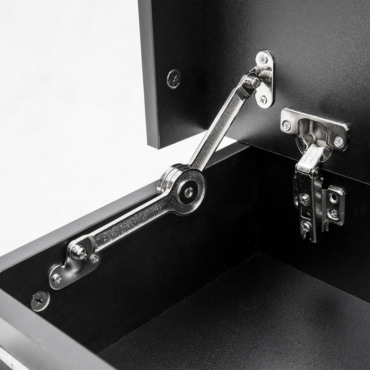 Bedside Table 3 Drawers RGB LED Bedroom Nightstand Gloss GLORY