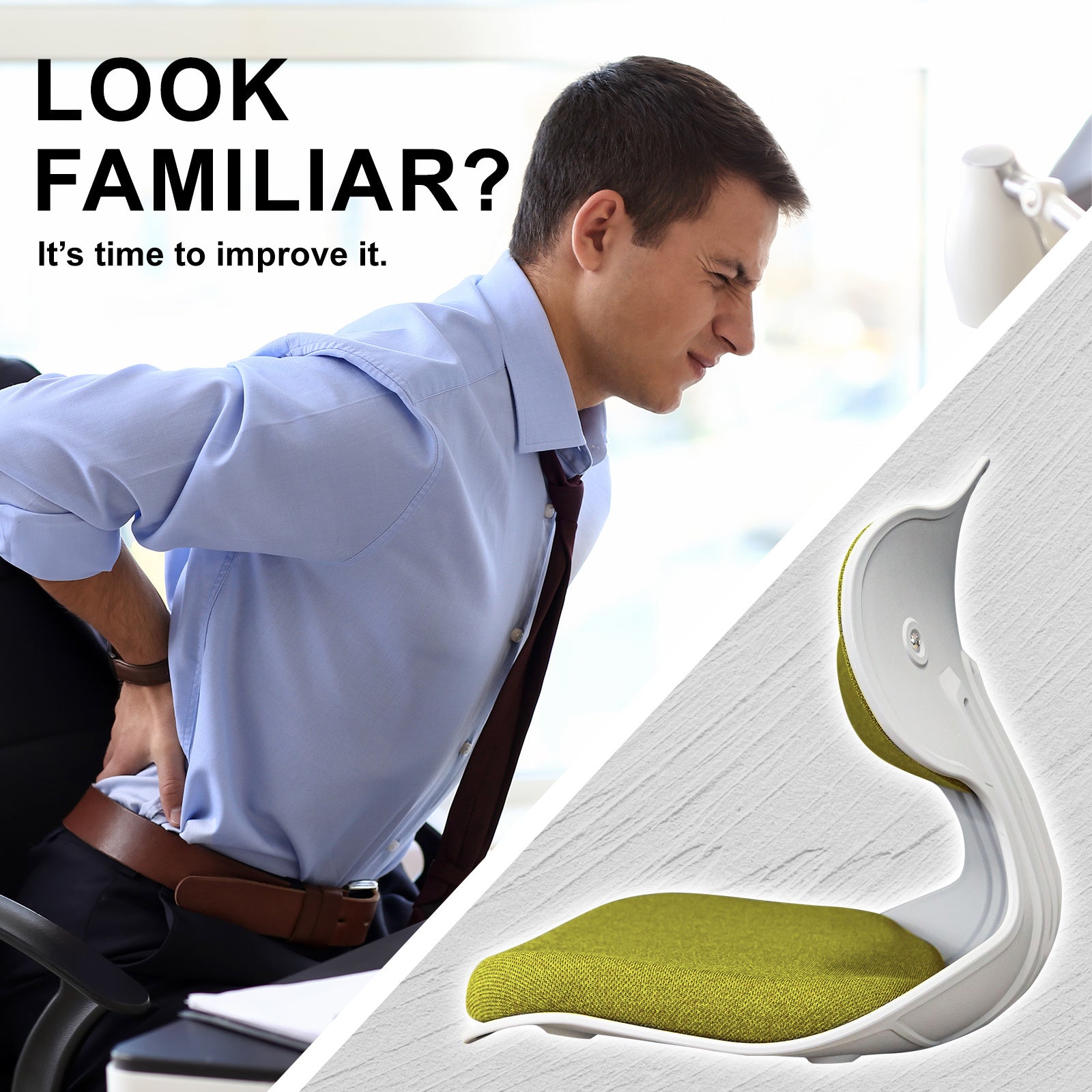 Ergonomic Posture Correction Chair with Ventilated Cushions - SAMGONG