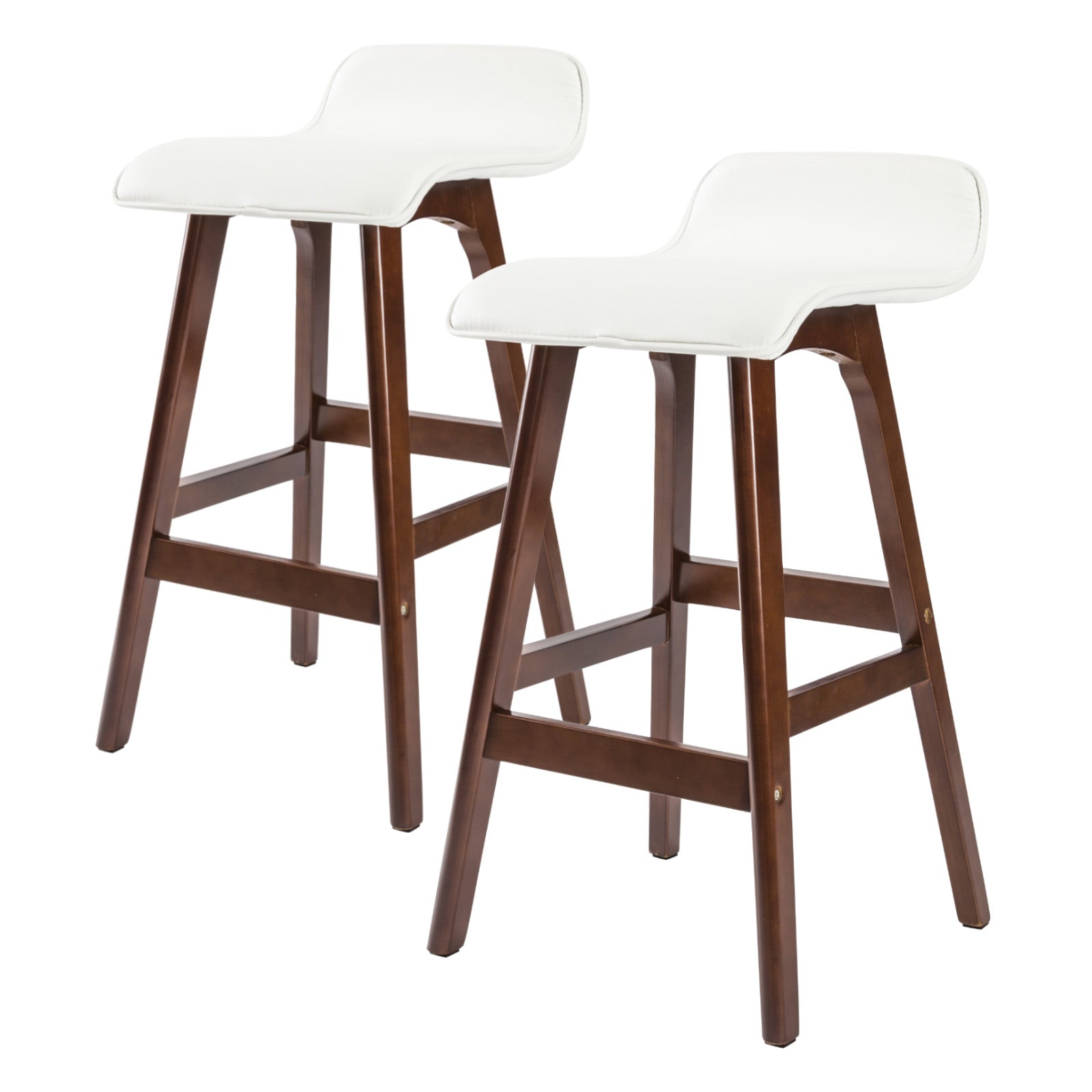 2X PU Leather Bar Stool Dining Chair 65cm - La Bella