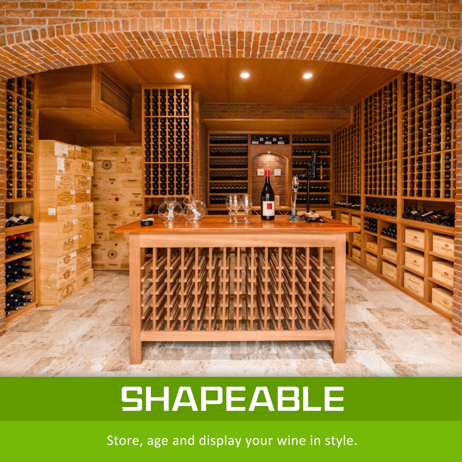 Sustainable Timber Wine Rack 12 Bottle, Expandable by Home Ready