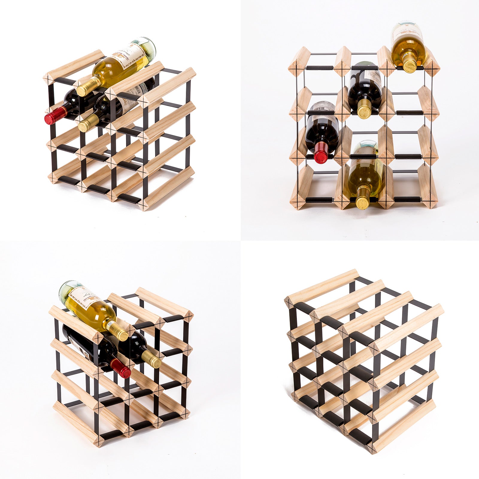 Sustainable Timber Wine Rack 12 Bottle, Expandable by Home Ready