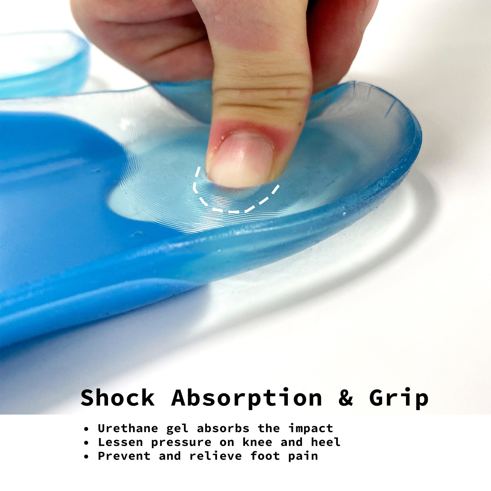 Shock Absorption Cushioned Gel Arch Support Half Insoles Set