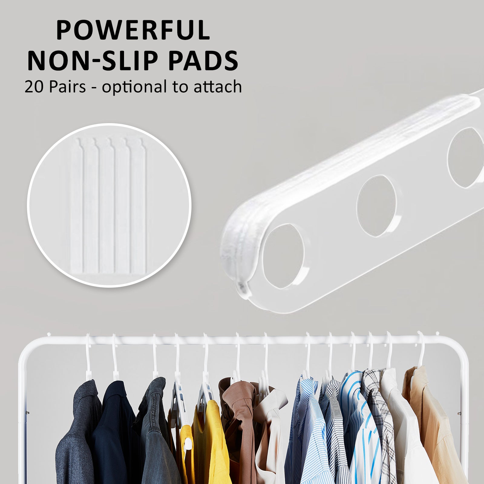 Foldable Clothes Rack 50-pack with Dual Hooks - WING Plus