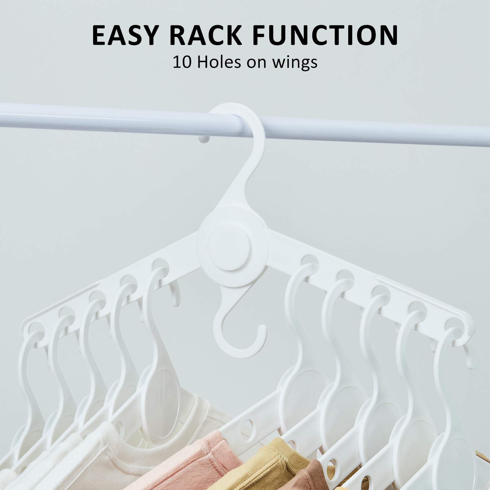 Foldable Clothes Rack 50-pack with Dual Hooks - WING Plus