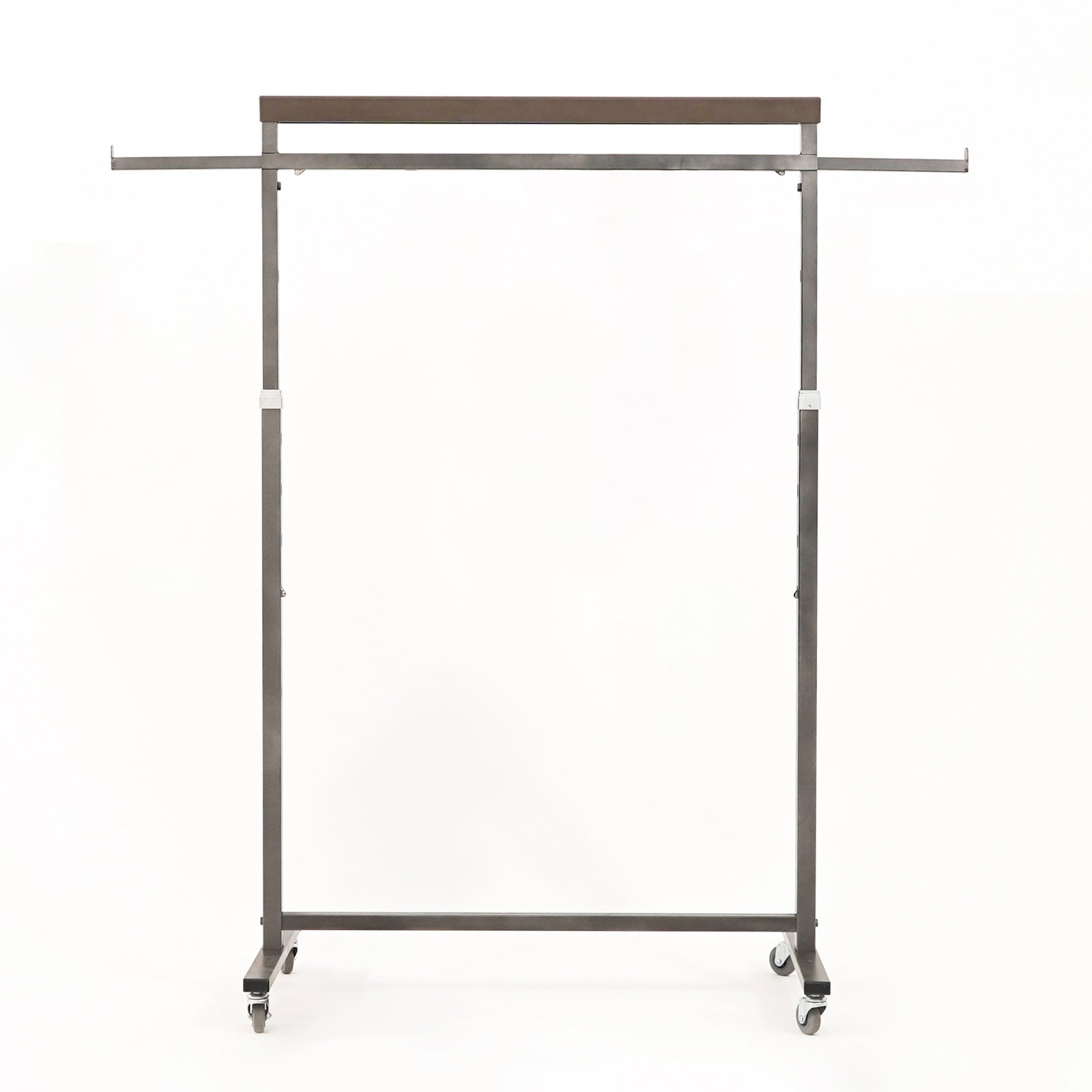 Adjustable Steel Clothes Rack with Wheels, Meoktong, Pearl Grey