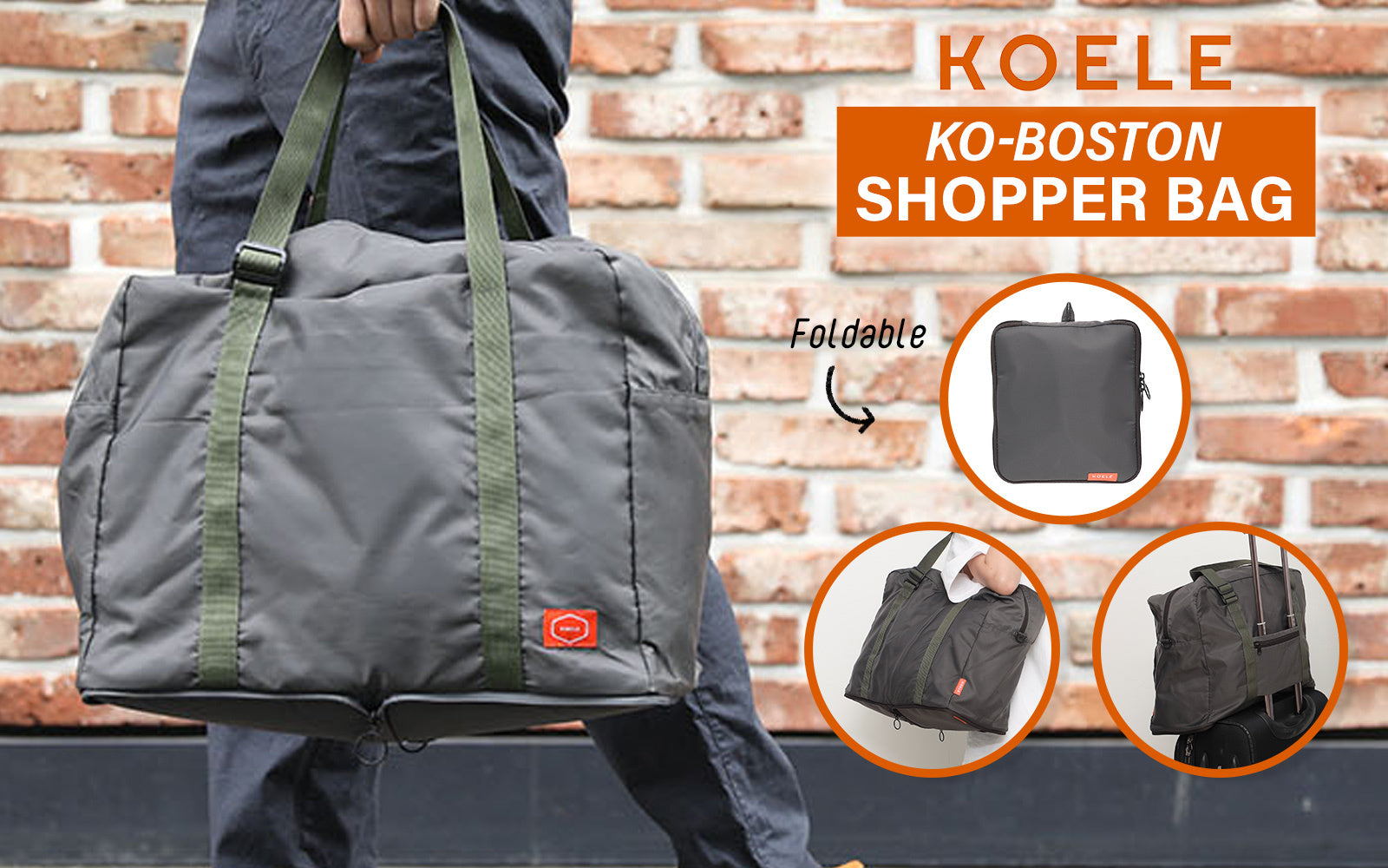 Large Waterproof Foldable Travel Duffle Laptop Bag - KOELE