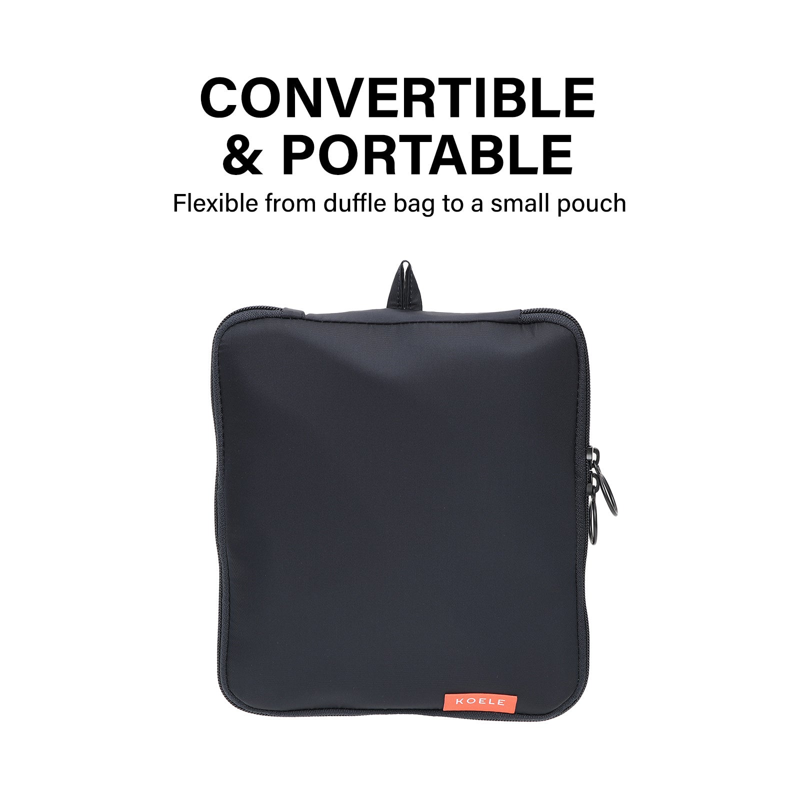 Waterproof Convertible Travel Duffle Bag 17" Laptop, Navy, KOELE