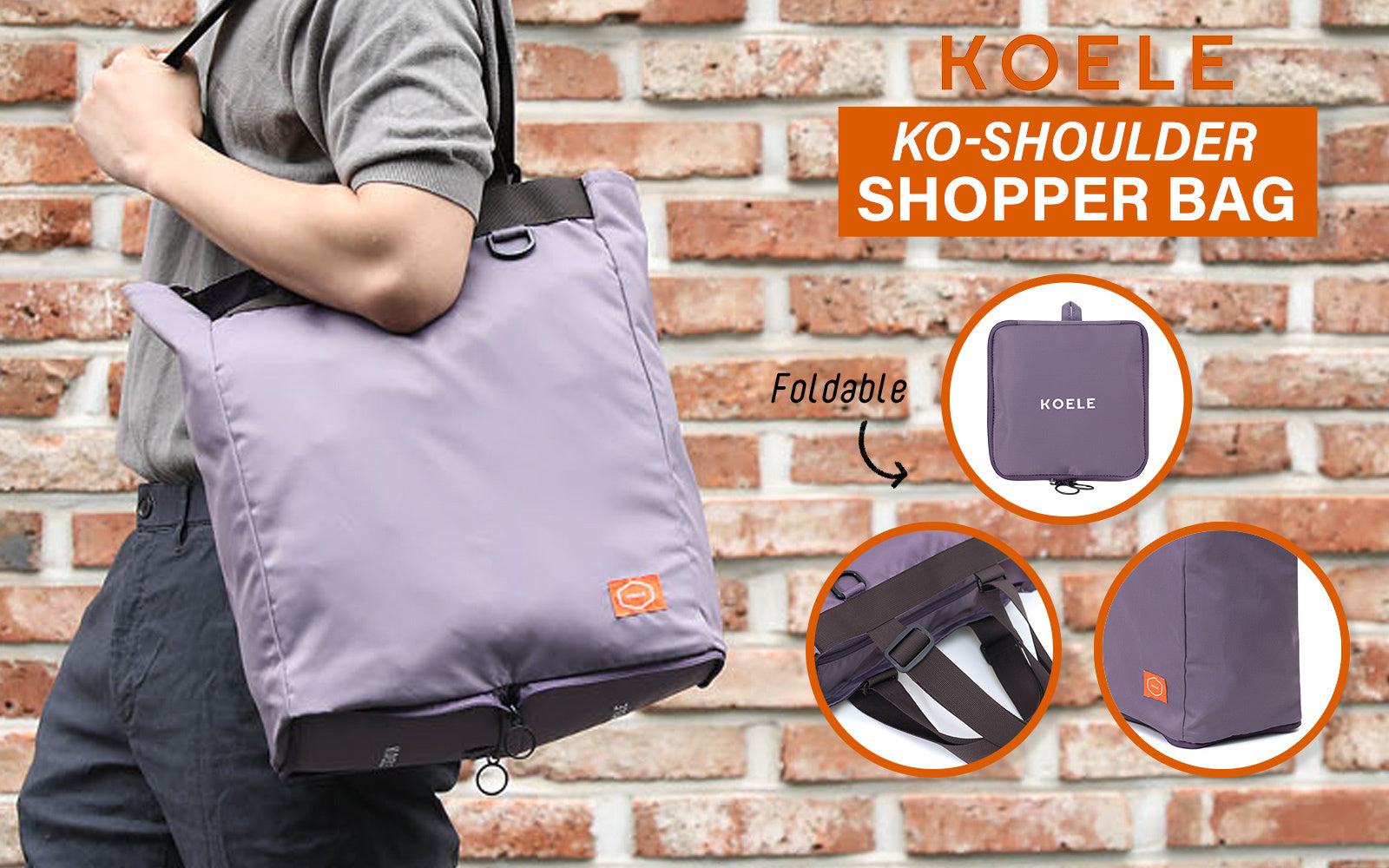 High Density Waterproof Foldable Tote Bag - KO-SHOULDER