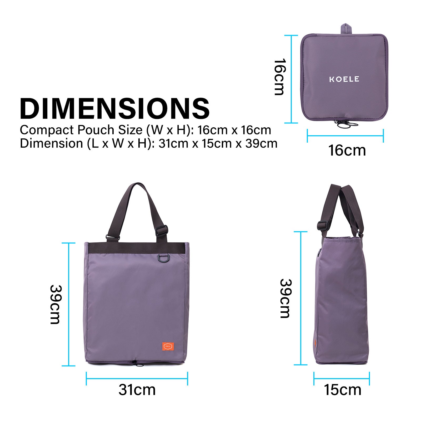 High Density Waterproof Foldable Tote Bag - KO-SHOULDER