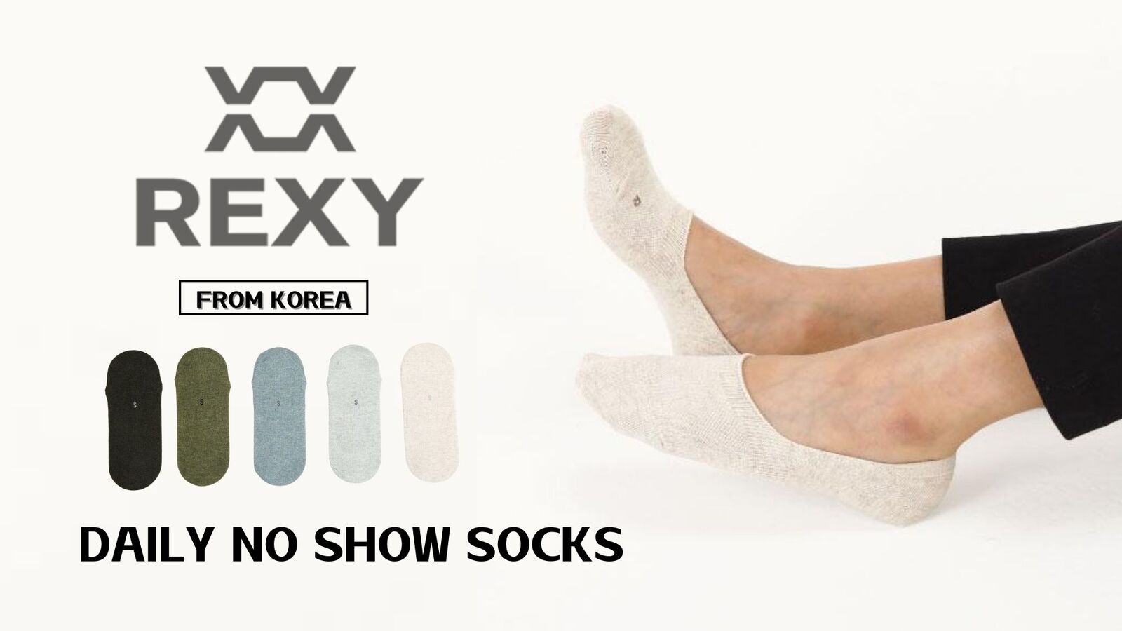 Non-Slip Breathable No-Show Ankle Socks 10-Pack Rexy