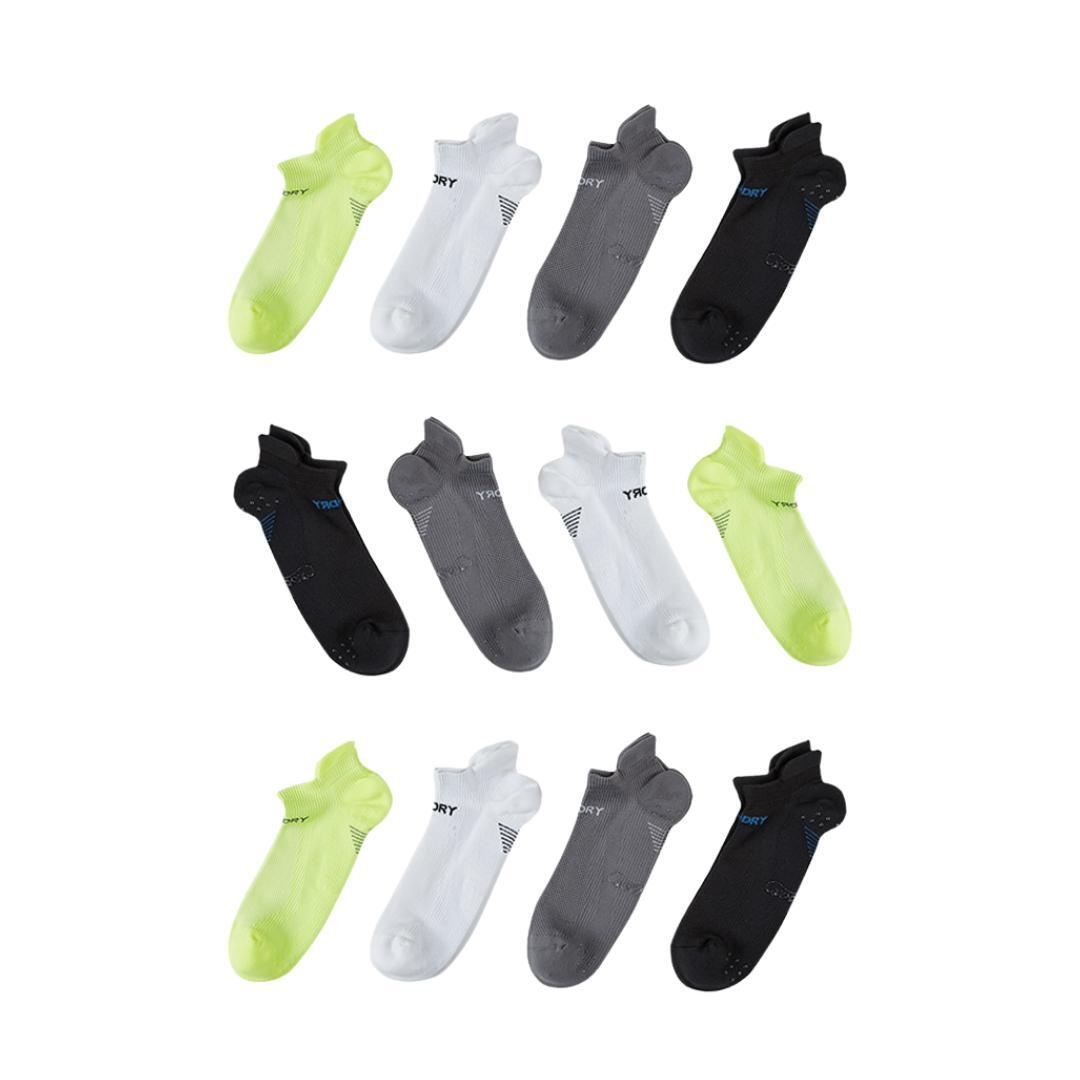 12X Rexy Seamless Sport Sneakers Socks Medium Non-Slip Heel Tab MULTI COLOUR