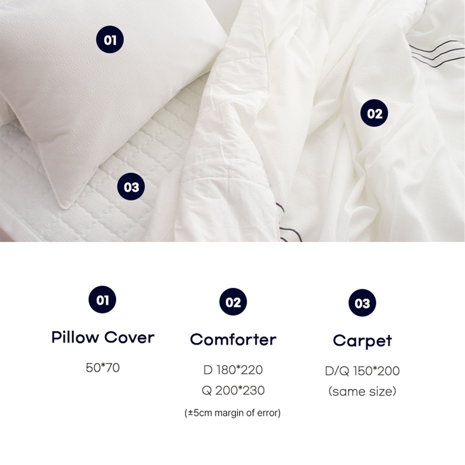 Cool Lightweight Comforter Set Queen, 4 Pieces - Saesom