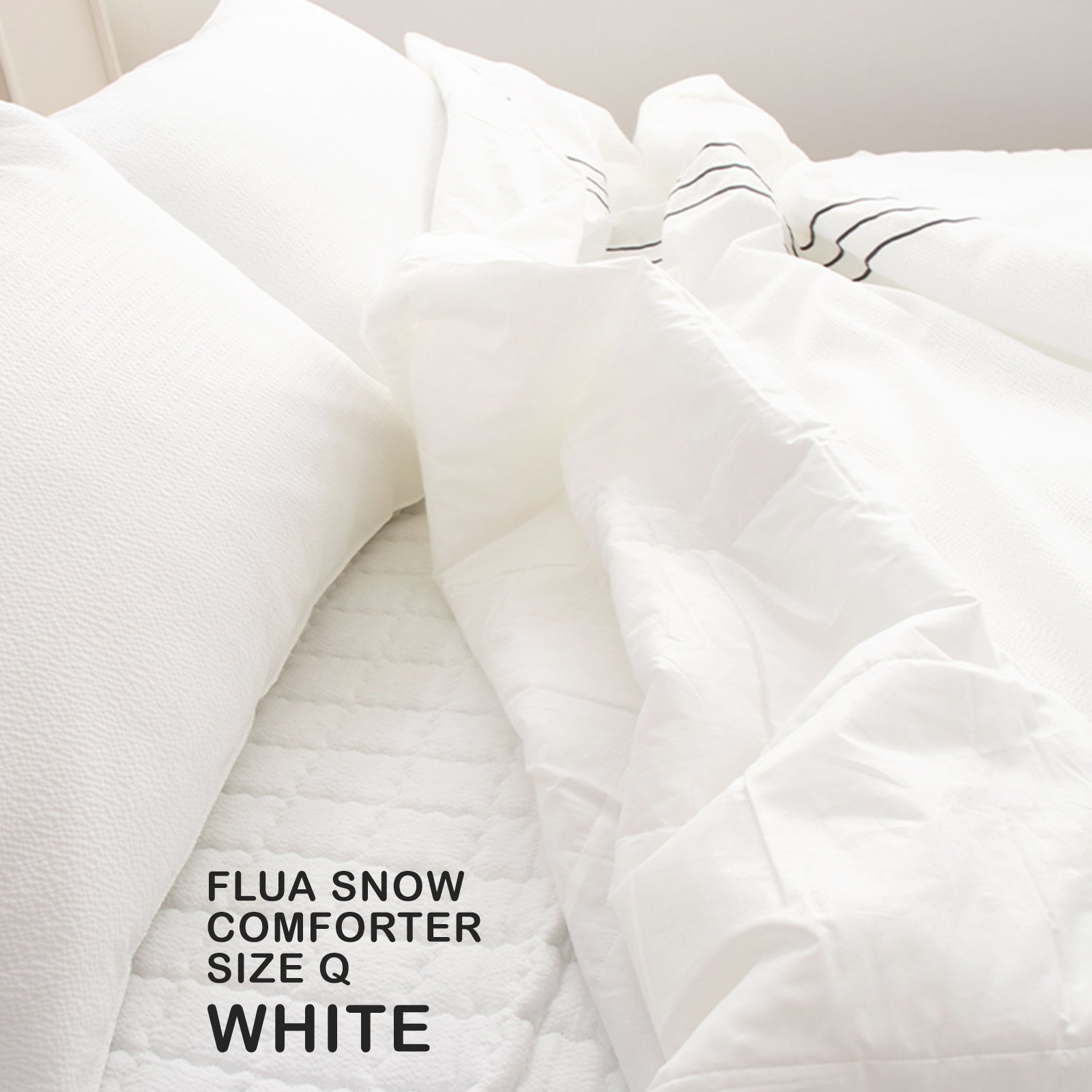 Cool Lightweight Snow Ripple Comforter Set Queen, SAESOM