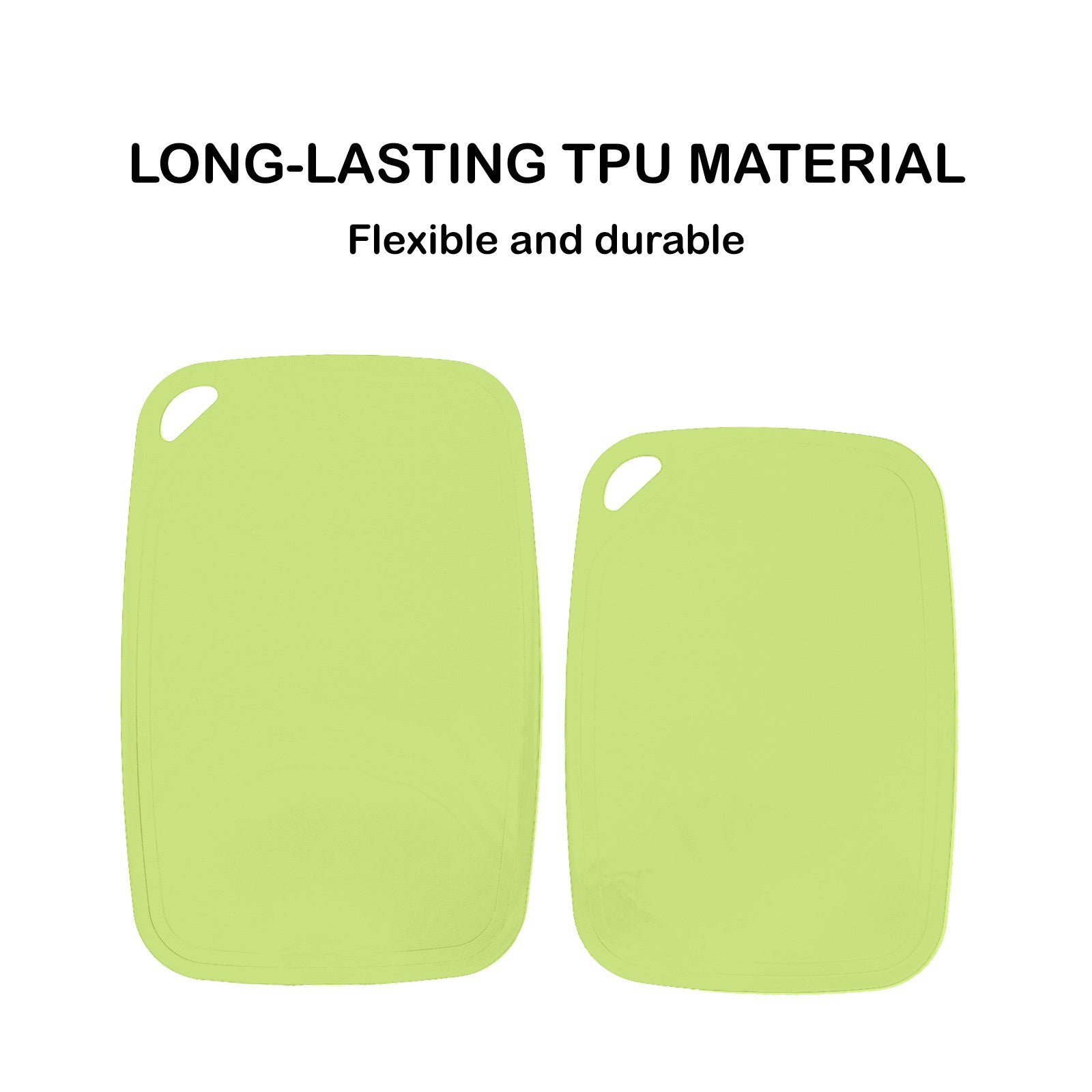 Antibacterial TPU Cutting Board, Dishwasher Safe, Green - Ecosillee