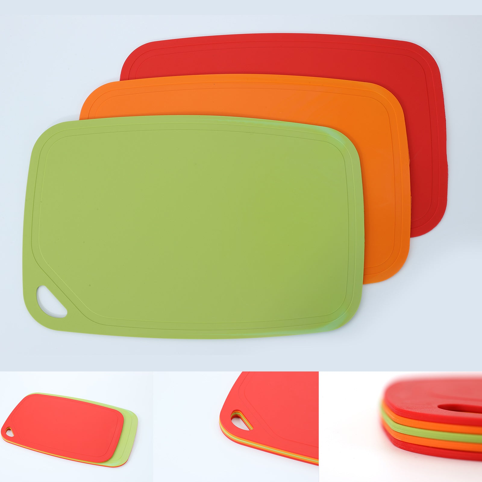 Antibacterial TPU Cutting Board, Dishwasher Safe, Green - Ecosillee