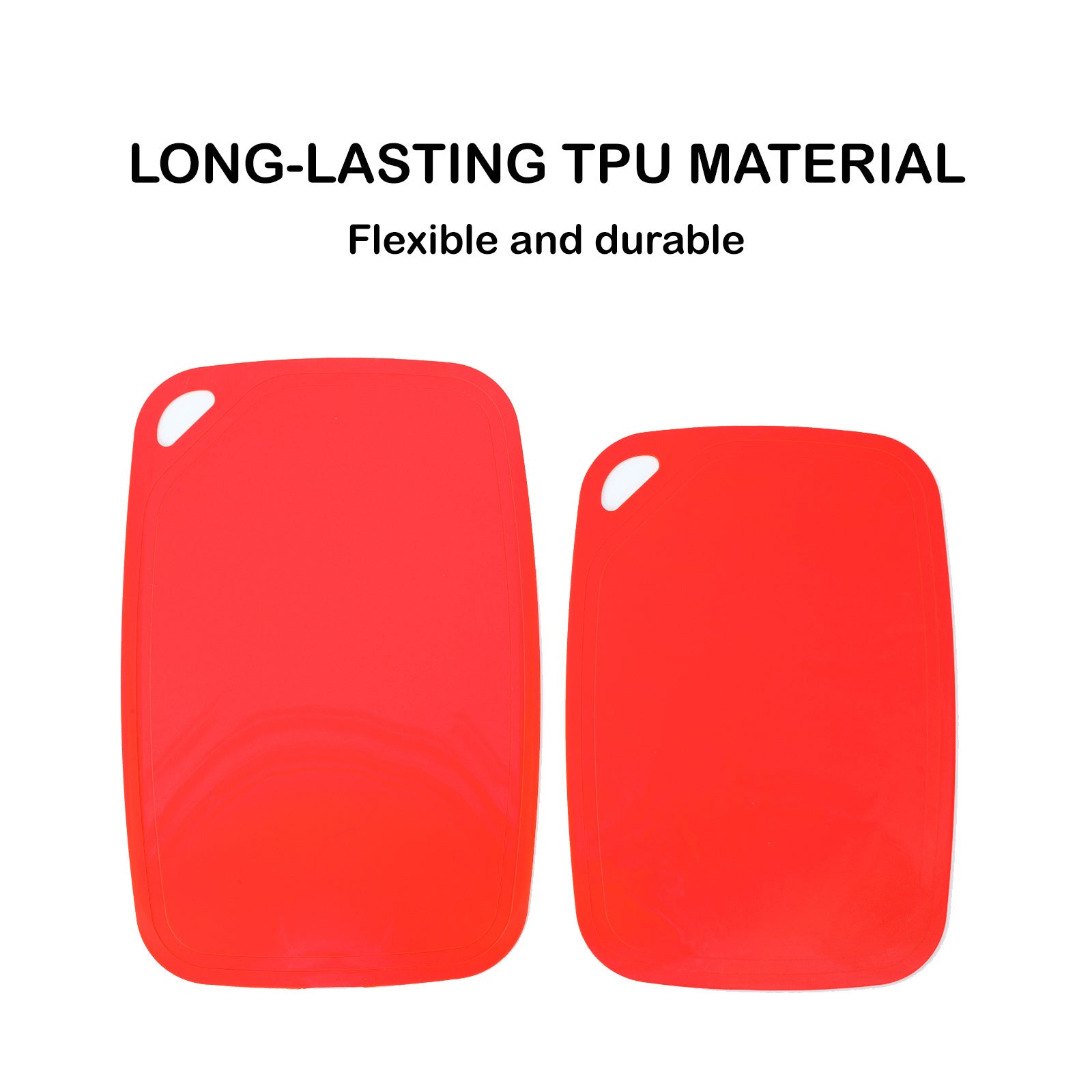 Antibacterial TPU Cutting Board, Baby-Safe, Red - Ecosillee