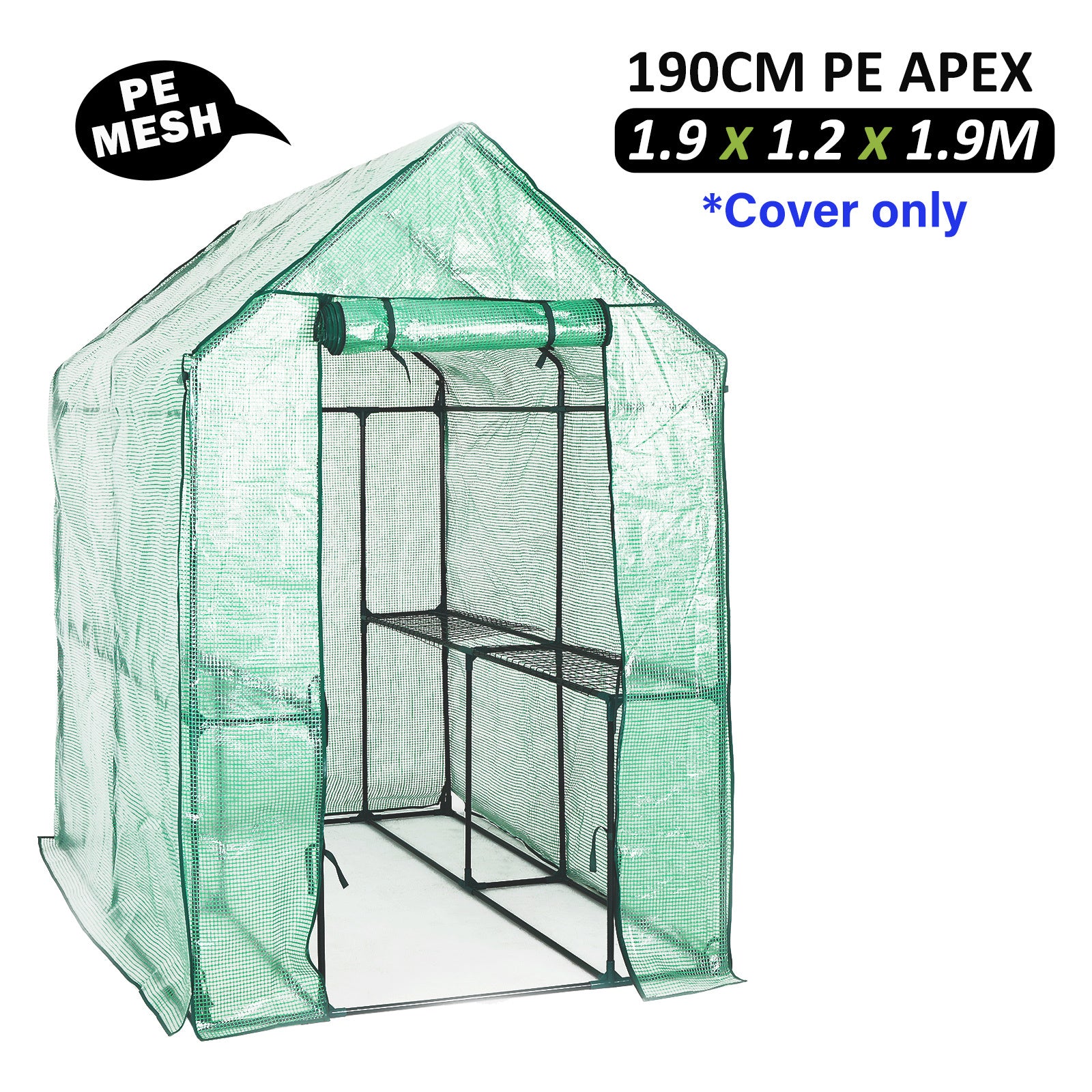 UV Resistant Waterproof Greenhouse Cover 190cm Apex