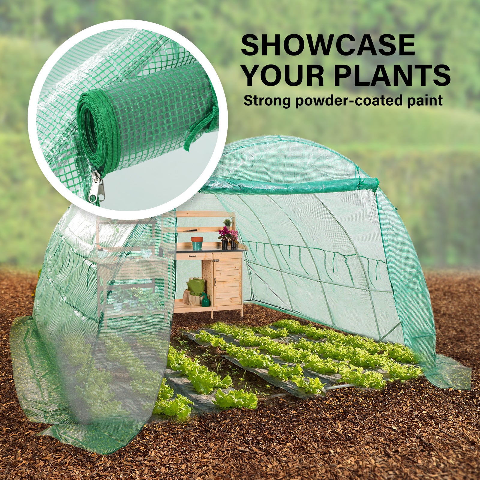 UV Resistant PE Greenhouse Cover Dome Tunnel 400cm