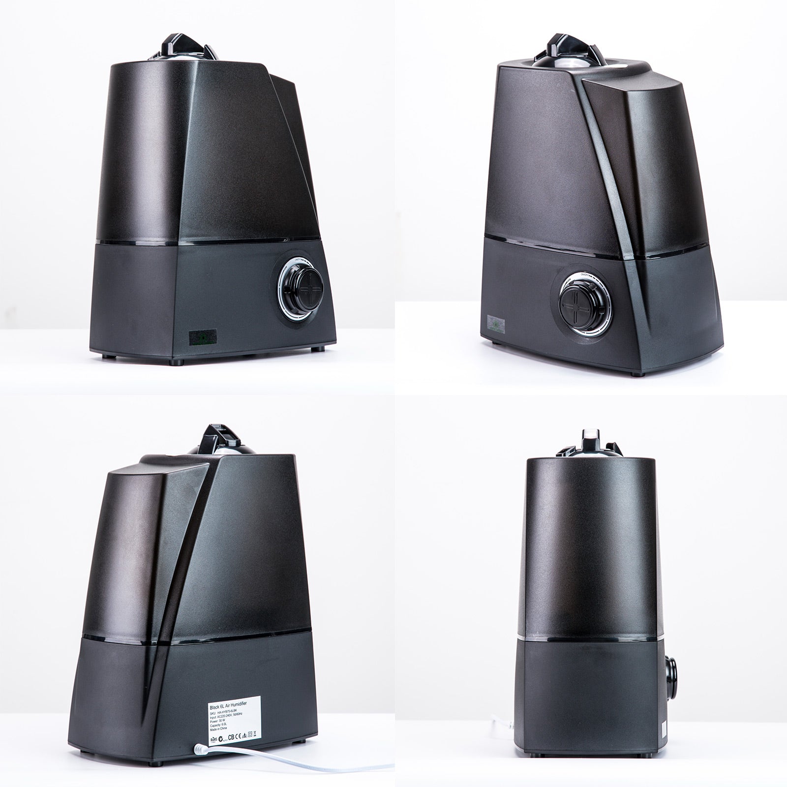 6L Ultrasonic Cool Mist Air Humidifier, Quiet, Black