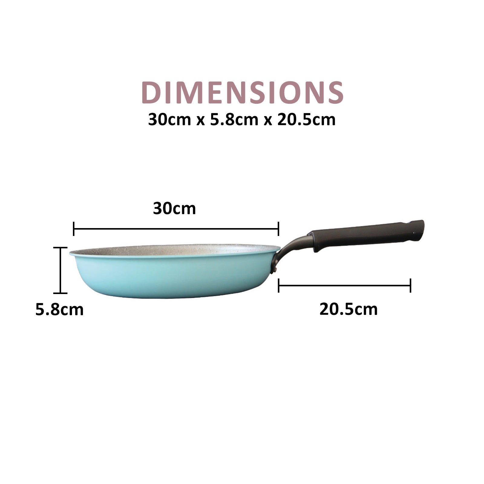 Non-Stick Induction Frypan 28cm, Ceramic Coated - Fanjini