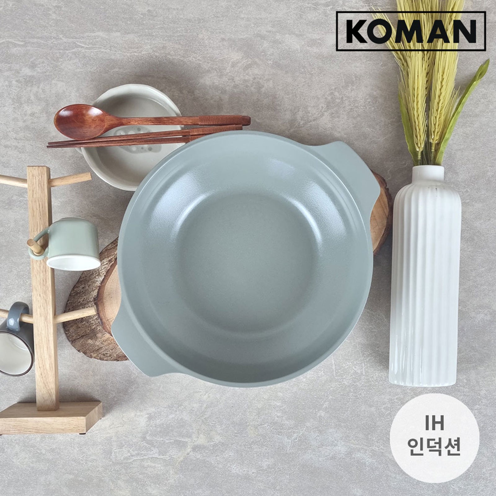 Titanium Non-Stick Two Hands Wok 28cm + Lid | KOMAN