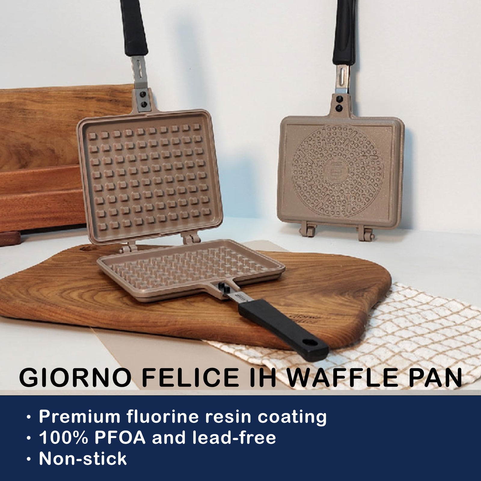 Double-Sided Non-Stick Waffle Maker Pan, Detachable | Giorno Felice