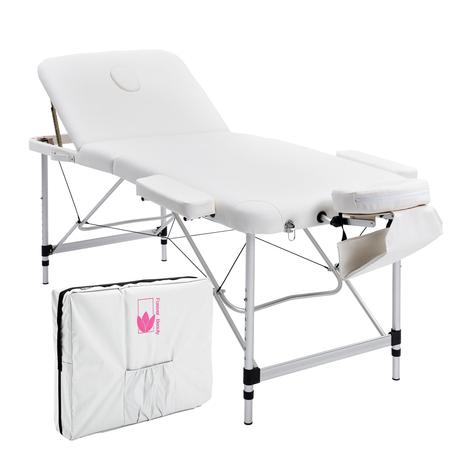 Adjustable Aluminium Portable Massage Table Bed 70cm Set