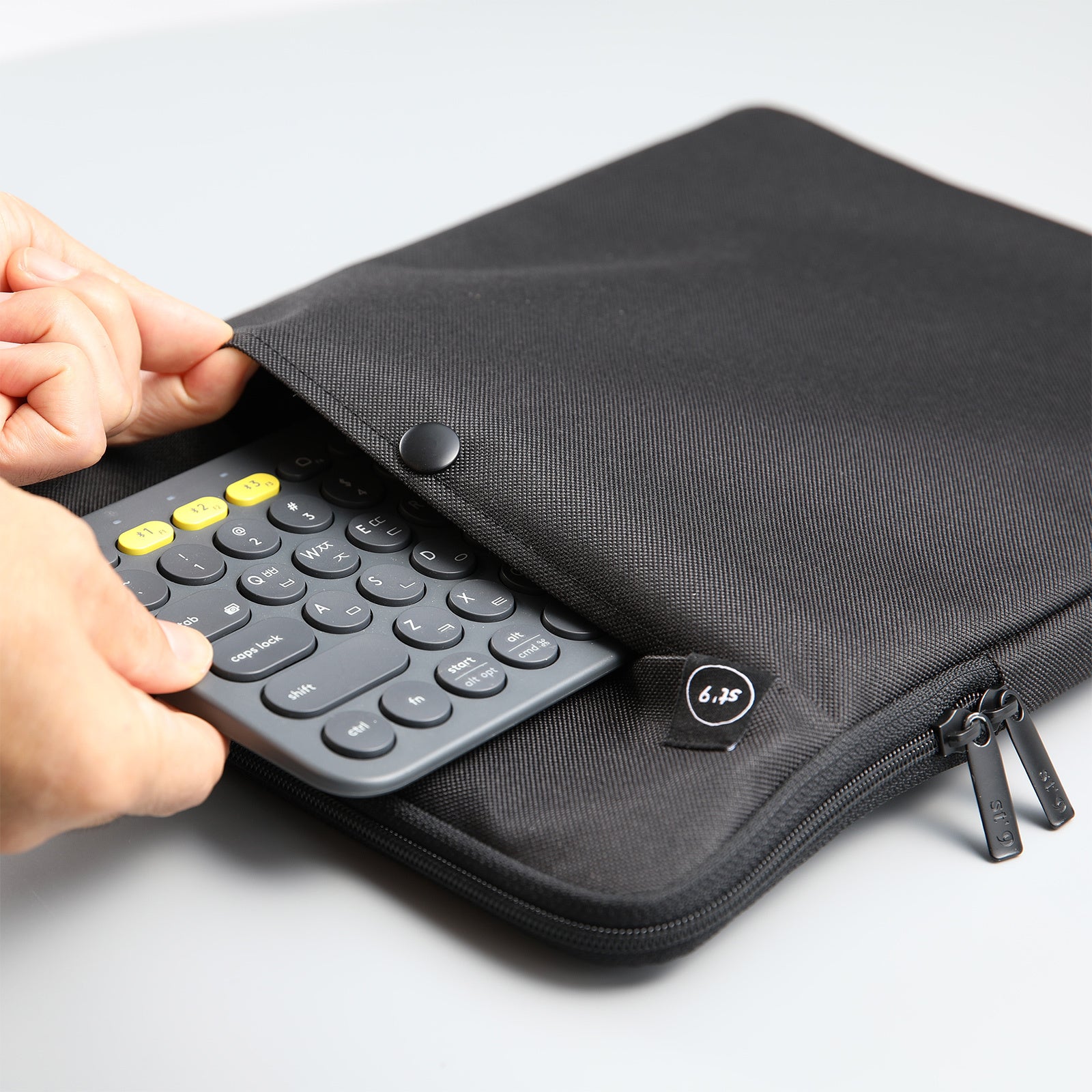 13" Padded Laptop Sleeve, Water-Resistant, Black - ST'9