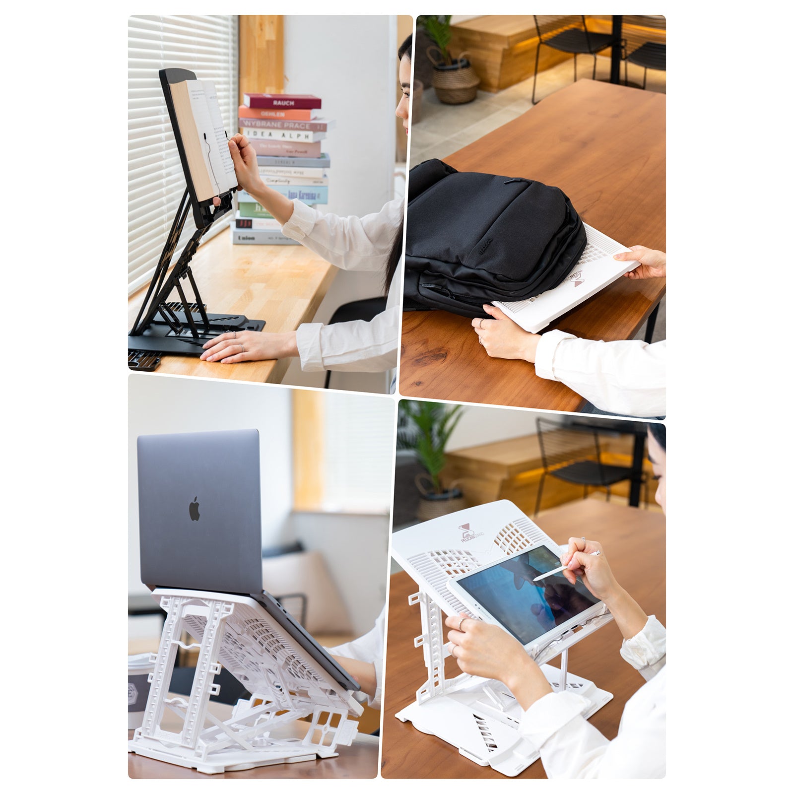 Adjustable 53cm Laptop, Tablet Stand, Ventilated Portable - Pelican