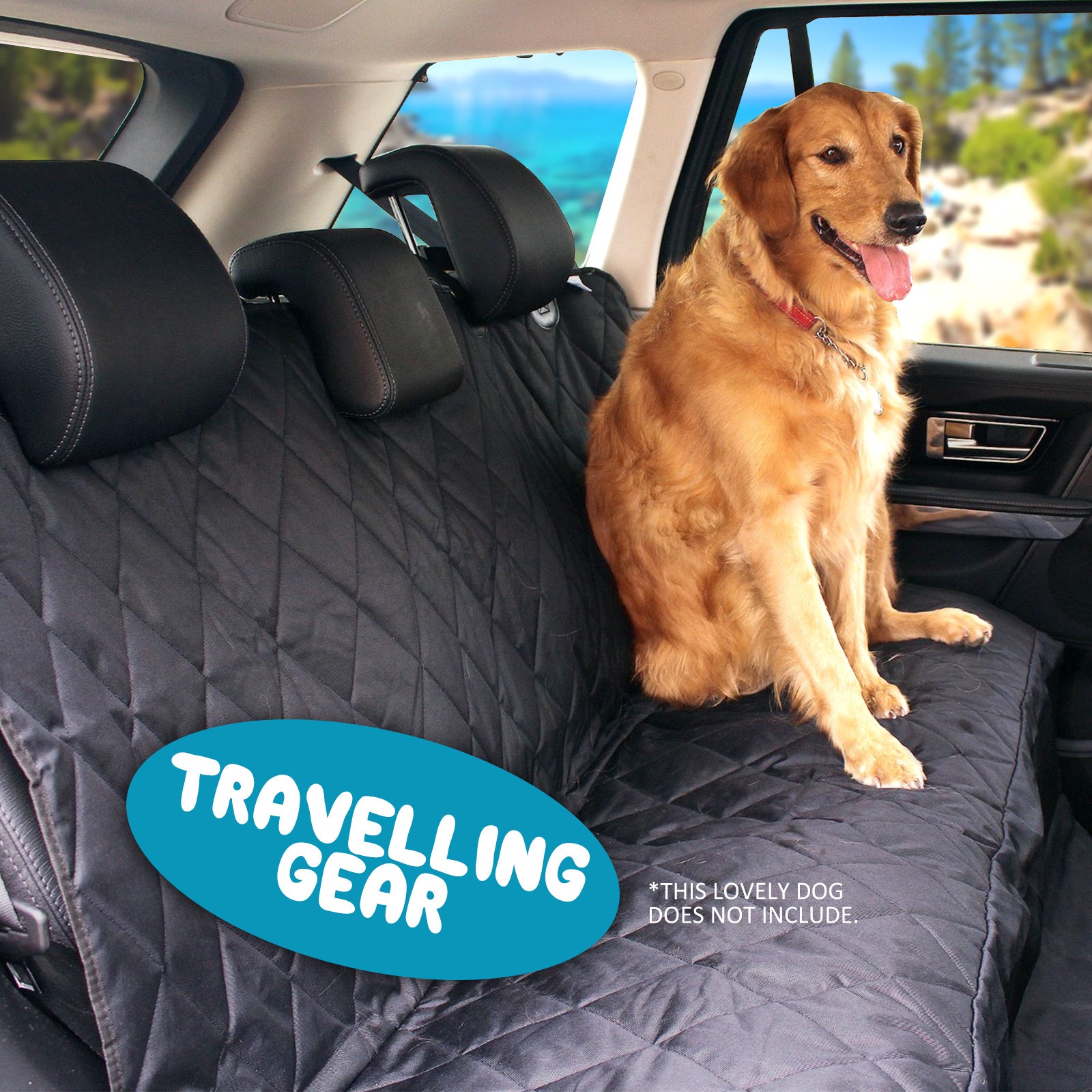 Waterproof XXL Pet Dog Car Boot Seat Cover - Black