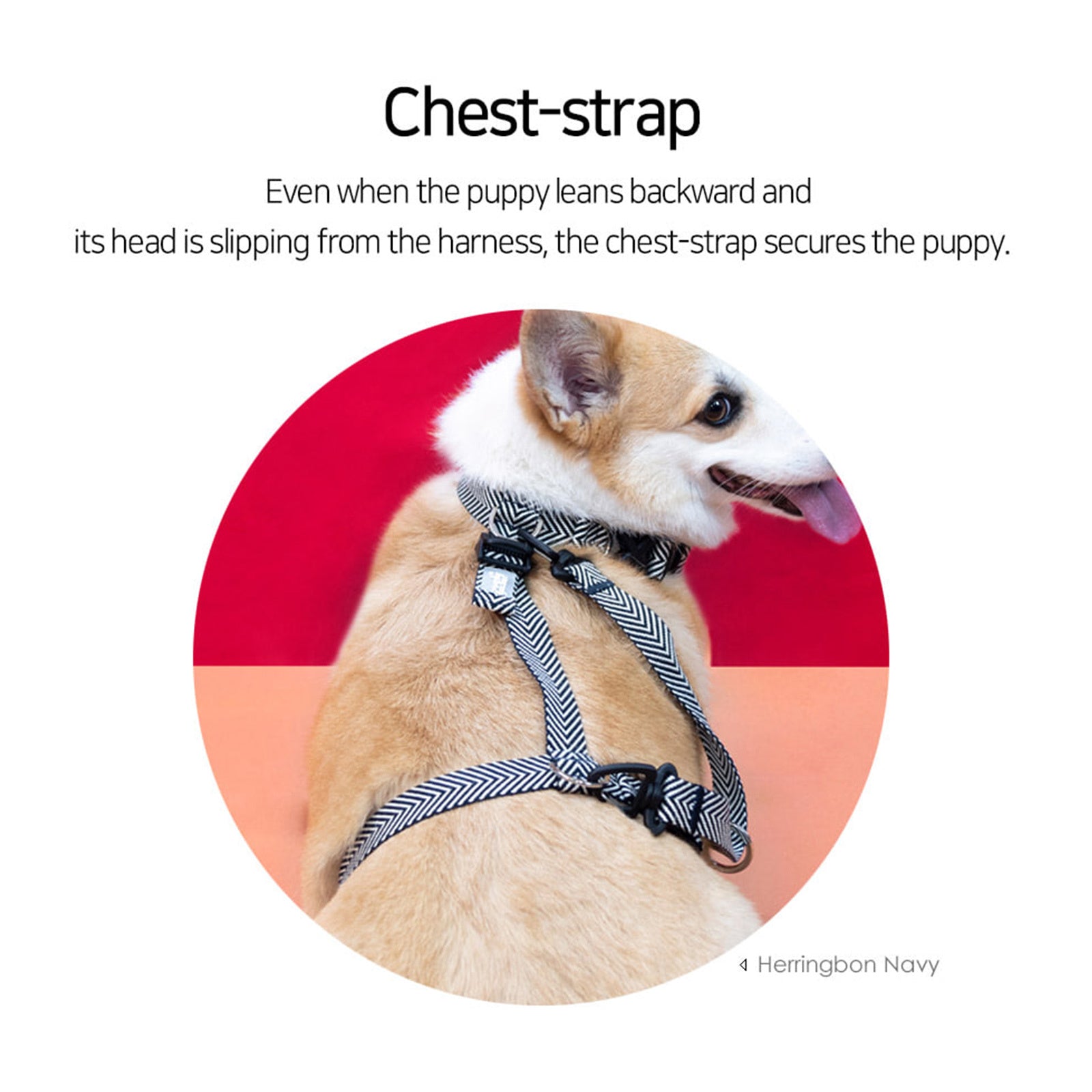 Adjustable No-Pull Dog Harness, Double-Lined, Size L - Banhamsisun